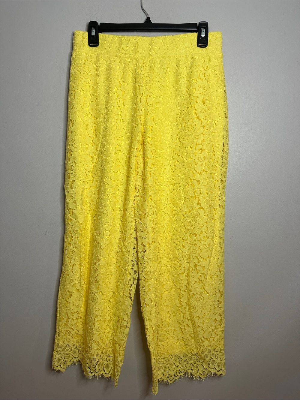 Yellow Lace Wide-Leg Pants size XSP